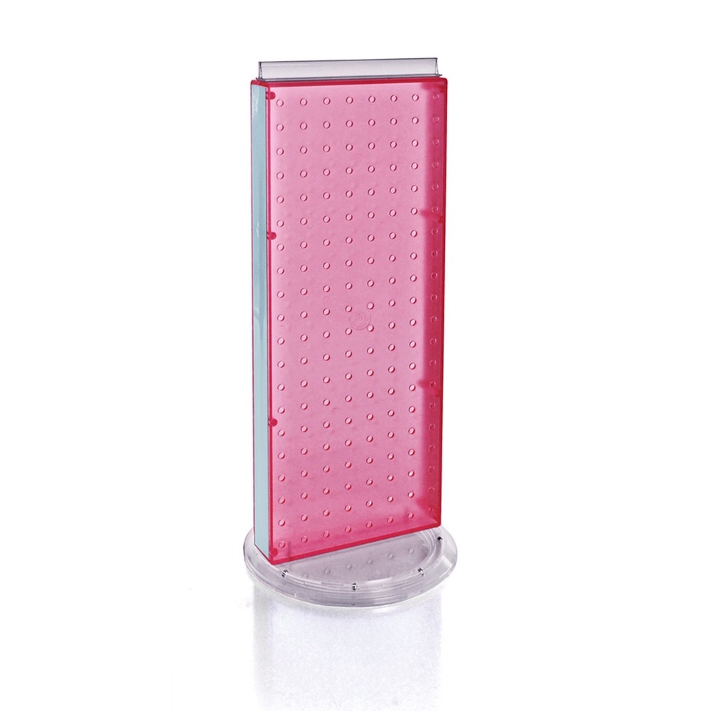 Pink Revolving 2 Sided Display Stand Jewelry Product Hanger Pegboard USA New